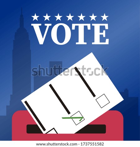 United States election day. Vote poster - Vector