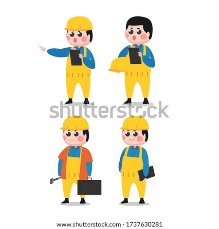 Illustration Vector Graphic of Construction man bundle