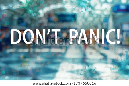 Dont Panic theme with an international airport background