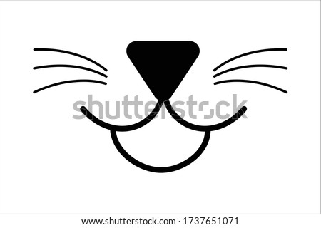 Cute cat face, Face Mask, T-shirt graphics for kids vector illustration