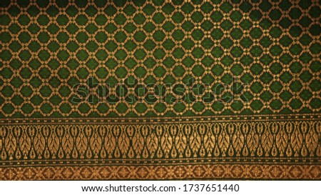 Thai art luxury temple, background pattern decoration for printing, flyers, poster, web, banner, brochure and card concep