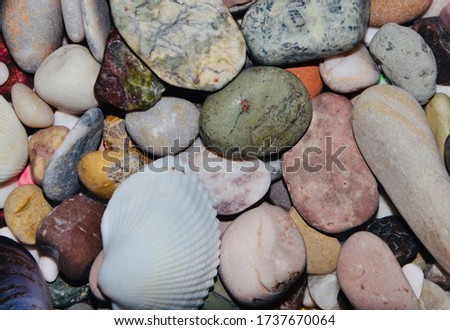 colorful pebbles and the feeling of the sea