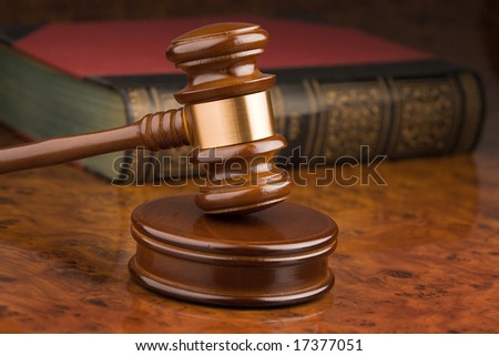 Wooden gavel - symbol for jurisdiction Royalty-Free Stock Photo #17377051