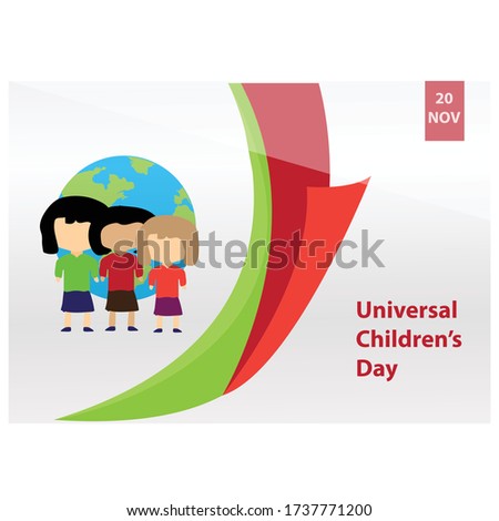 Vector illustration of Universal Children day background. Poster design for Universal children's day.