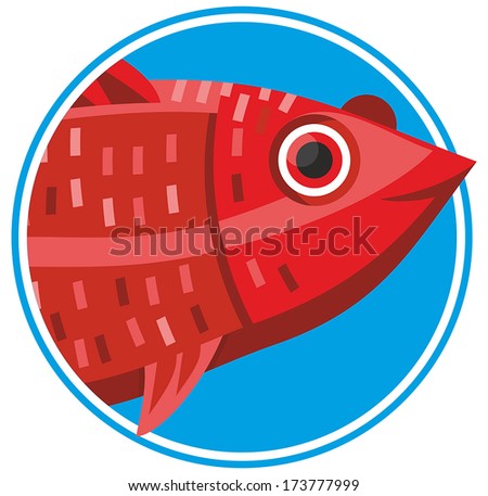 portrait of a red fish