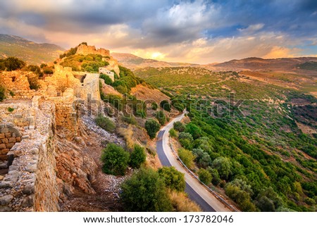 Castle Nimrod in Israel Royalty-Free Stock Photo #173782046