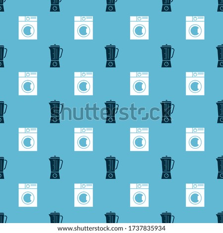 Set Blender  and Washer  on seamless pattern. Vector