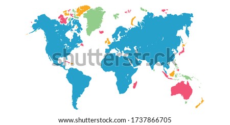 Colorful World Map best Color Combination