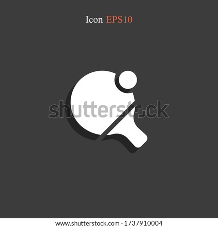 Ping pong table tennis icon. Vector illustration EPS 10.