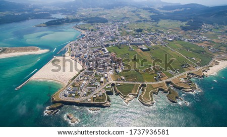 aerial view of Foz in Galicia Spain Royalty-Free Stock Photo #1737936581