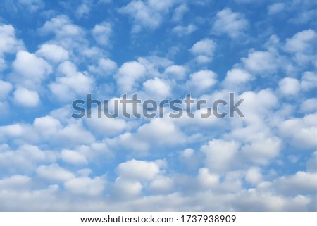 white clouds on blue sky background, design elements