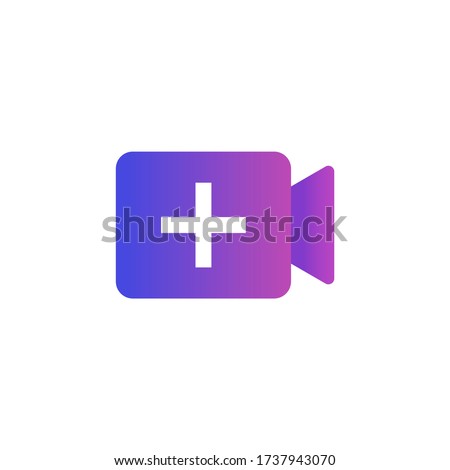 Video conference application logo icon camera gradient icon design file isolated vector file  