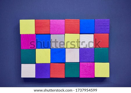 colored cubes, beautiful on a background without inscriptions. Educational games for children