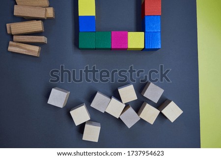 colored cubes, beautiful on a background without inscriptions. Educational games for children