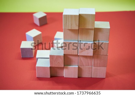 game cubes of different colors, have a good time at home