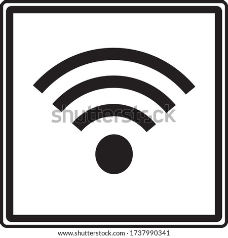 Wi-fi sign, symbol, Vector illustration