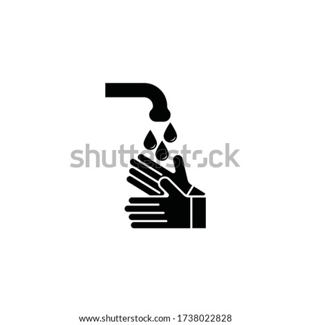 Washing hand icon.Hygiene vector illustration.Protection from germs such as coronavirus (Covid-19)