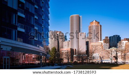 Boston Skyline of Financial District