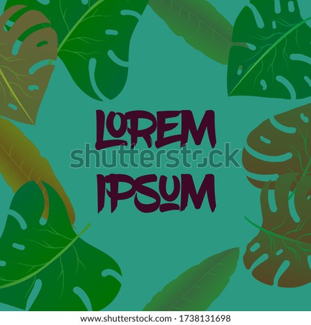 vector frame with leaf for logo, background, print, postcard design