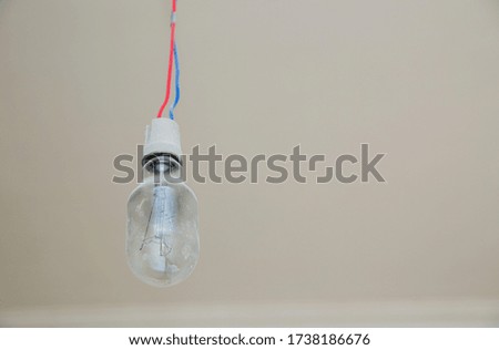 Hanging Pendant Light Custom Made Choice of red, blue color . pendant light . Ceramic Lamp .