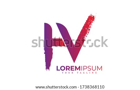 Initial based clean and minimal Logo. HV VH V H letter creative monochrome monogram icon symbol. Universal elegant luxury alphabet vector design
