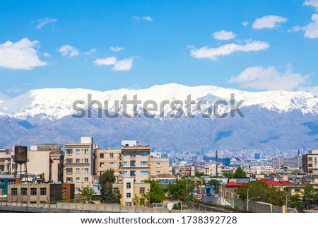 A view of Tehran skyline from public park, the capital city of Iran.
