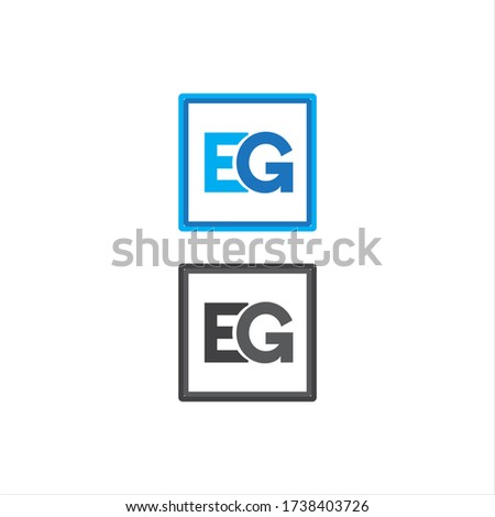 E G letter logo abstract design