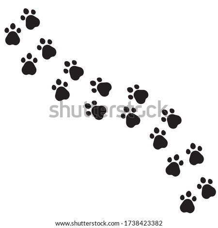 animals foot prints illustration logo vector