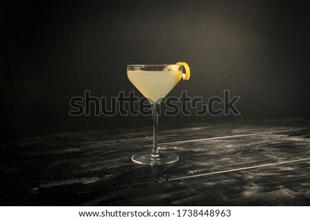 Corpse Reviver No. 2 served on a black backdrop Royalty-Free Stock Photo #1738448963