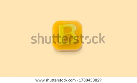 letter A on wood background or texture