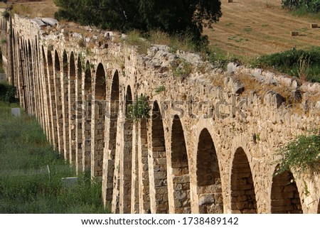 old stone viaduct in the city of Acre