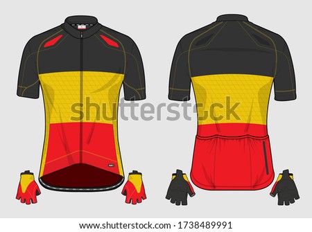 Cycling jersey uniform a vector template design 