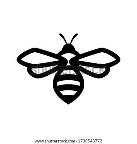 bee graphic design, with a simple and clean shape.