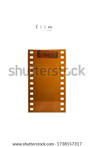 (35 mm.) Negative film frame.With white space.