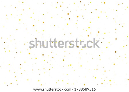 Gold Confetti Wedding. Yellow Round Circle. Tiny Bubble Celebrate. Orange Falling Sparkle. Golden Glitter Xmas. Texture Holiday. Tiny Carnival Explosion. Birthday Creative.