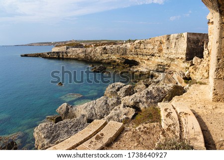 coast of menorca from the fortress of la mola (balearic islands, spain)