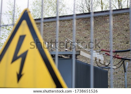 Sign of danger of electric shock