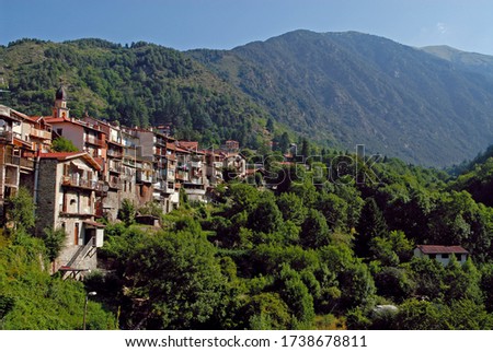 Picturesque village of Saint Martin Vésubie in the Vésubie valley in the Alpes Maritimes in France