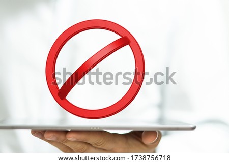 warning stop sign attention symbol Royalty-Free Stock Photo #1738756718