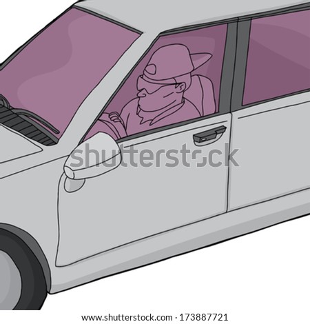 Undercover police officer in vehicle with tinted windows