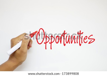 Opportunities sign on whiteboard