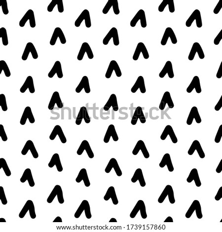 Seamless pattern with black geometric elements on a white background. Vector image.