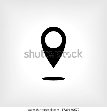 Pin Location Icon. Place or Mark Sign. Maps Symbol - Vector Illustration for Design and Websites, Presentation or Application. 