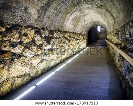 underground tunnel at a subway station