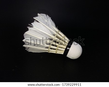 badminton ball with feathers that are already on the defect