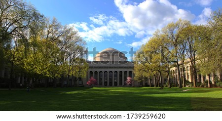 the Great Dome at MIT in spring, Cambridge, Massachusetts, USA Royalty-Free Stock Photo #1739259620