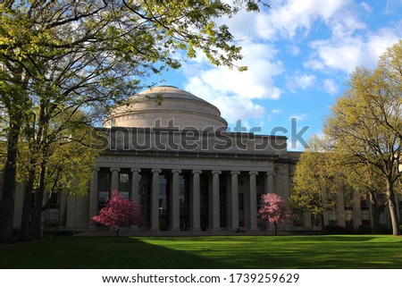the Great Dome at MIT in spring, Cambridge, Massachusetts, USA Royalty-Free Stock Photo #1739259629
