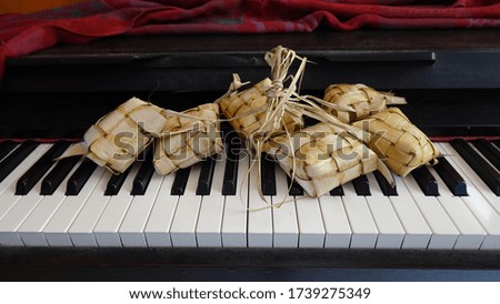 Eid diamonds on piano keys that can be used for background or illustration