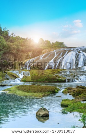 Natural landscape of Huangguoshu waterfall in Guizhou

