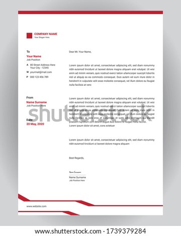Professional Corporate And Creative Letterhead Design For Business.Print Ready Letterhead Template In A4 Size.